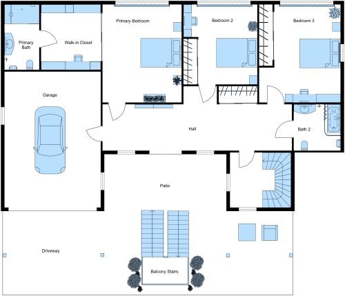 Reverse Floor Plan Beach House
