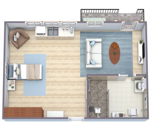Studio Assisted Living Floor Plan