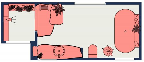 Mediterranean Bathroom Layout