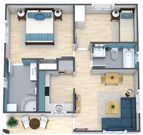 600 sq ft House Plan