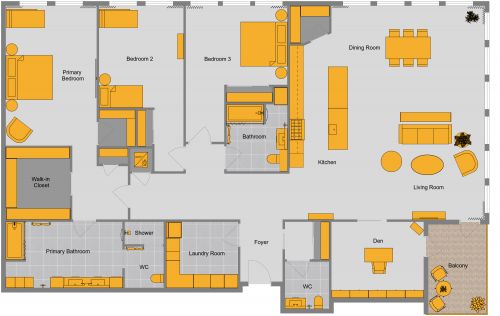 3 Bedroom Condo Floor Plan