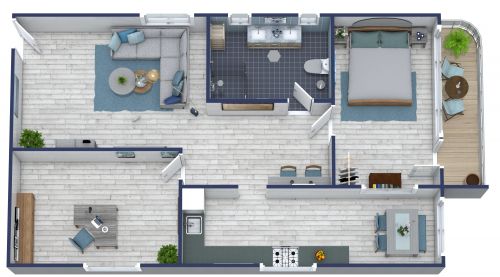 900 sq ft Apartment Floor Plan