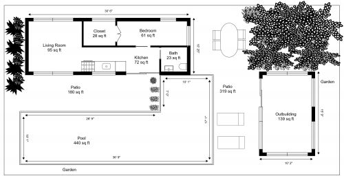 Container Cabin with Pool