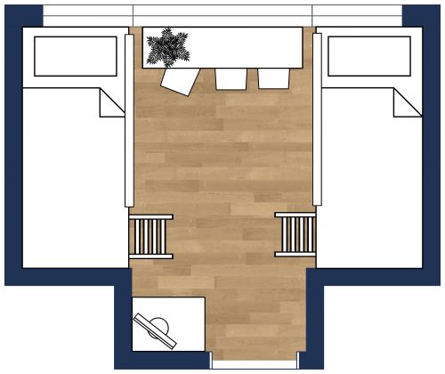 Guest Bedroom with Bunk Beds