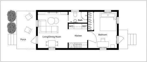 Classic Shotgun House Floor Plan