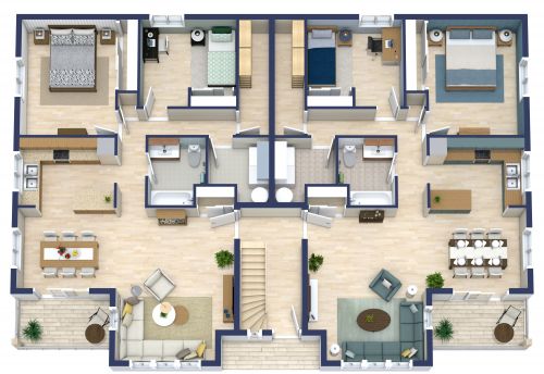 2 Story Fourplex